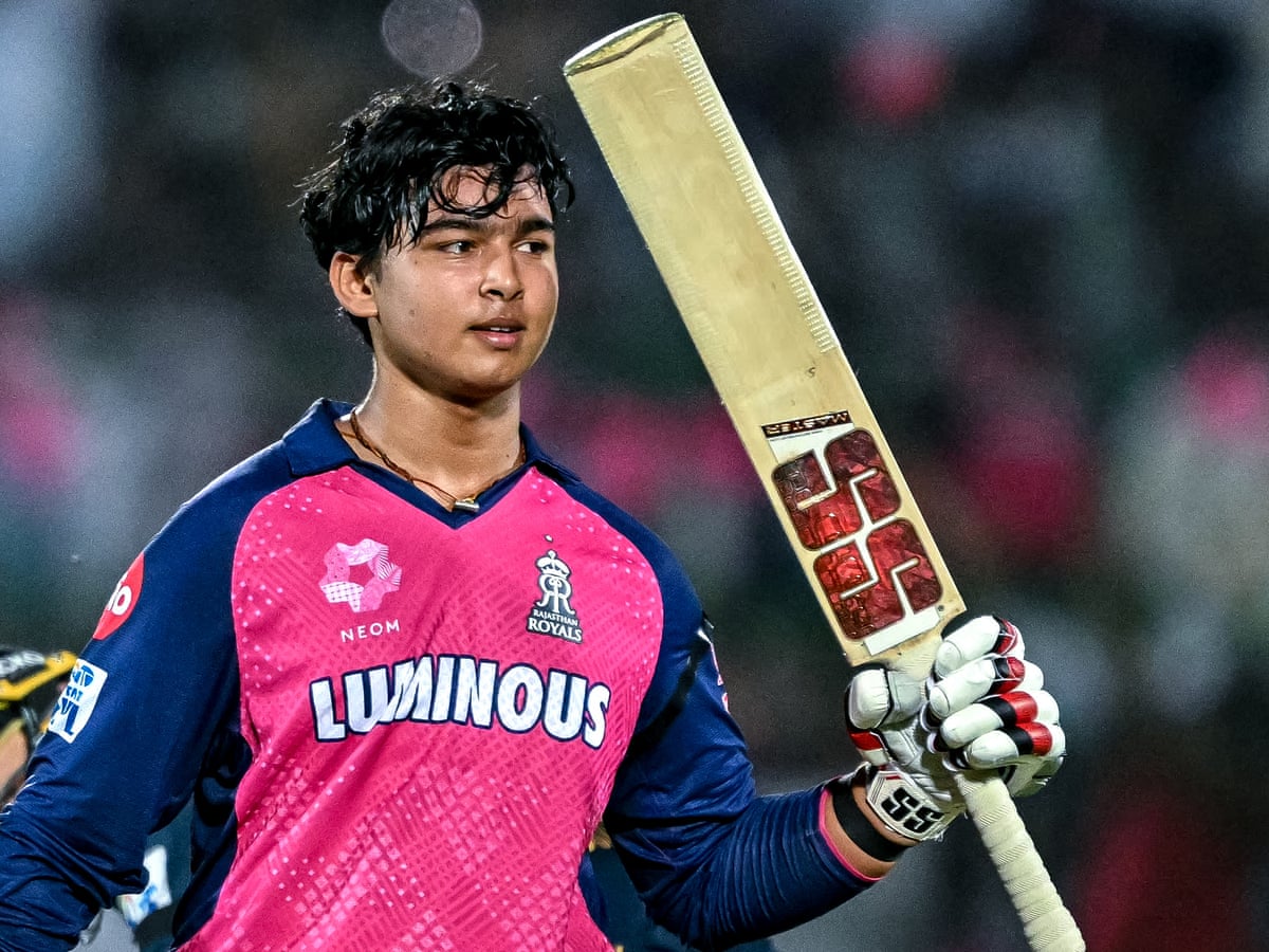 Vaibhav Sooryavanshi IPL century celebration